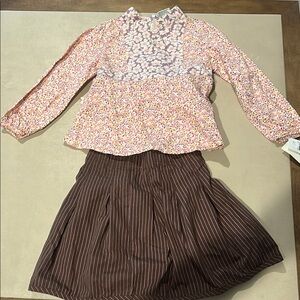 NWT Laura Ashley 4T Matching Set Top and Skirt
